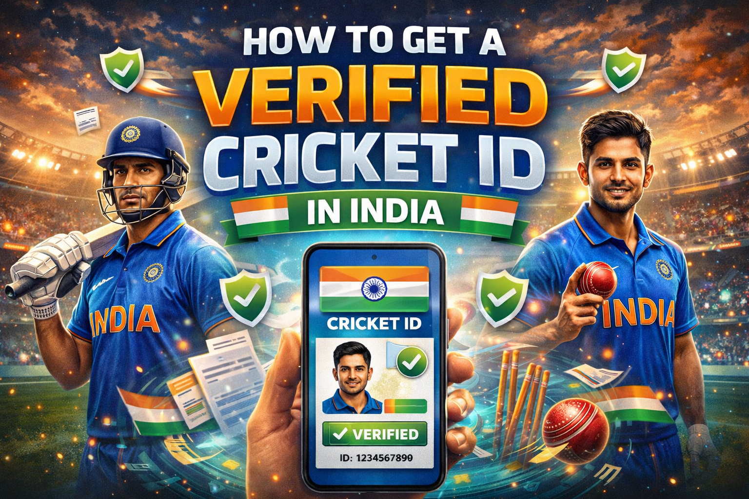 Verified cricket ID in India with players and mobile app